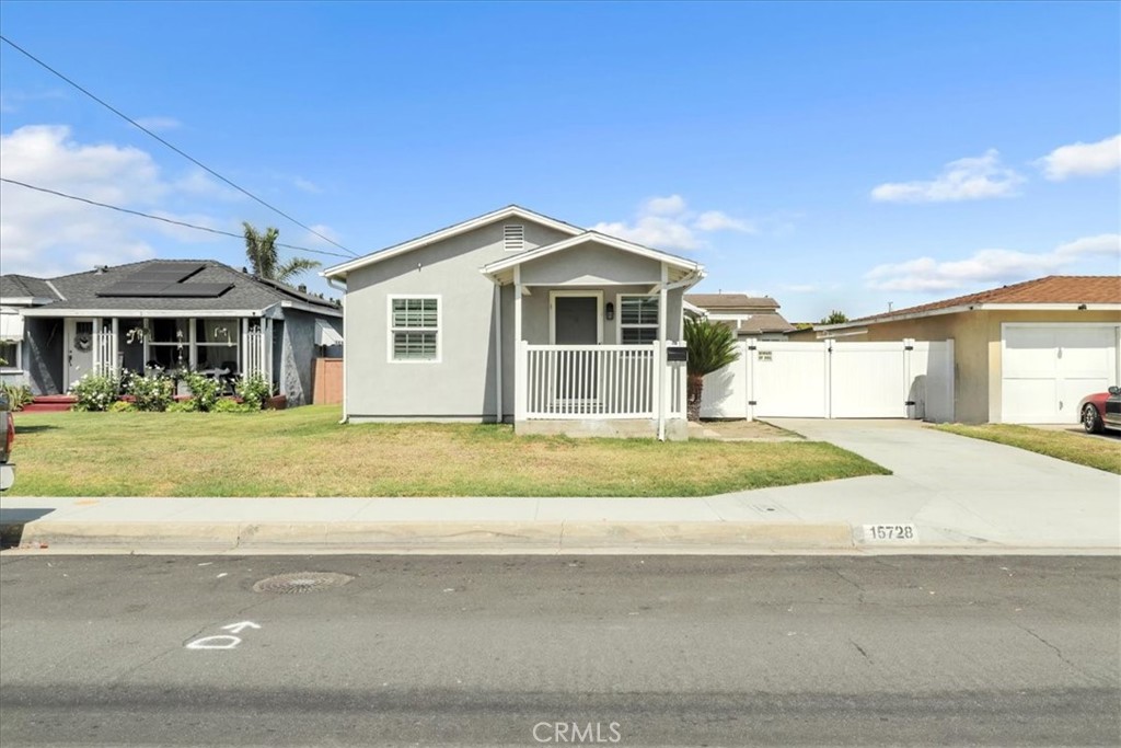 Outstanding Investor/owner-occupant opportunity with this upgraded 3 bedroom, 1 bath on extra large 7,755 sq.ft. lot that city says qualifies for Senate bill SB9 to build additional, detached, two-story, 900 sq.ft, unit with 1 1/2 car garage. May also accommodate attached ADU. Home features; Huge RV parking with outdoor, 120V electrical and water hookups, NEW interior paint, a large Great room, paid for Massive solar panels that owner had Zero electrical bill and had accumulated a $1000 credit (not sure if credit transferable), large formal dining room, custom louvered blinds and ceiling fans throughout, indoor laundry closet, laminated flooring, central air conditioning, vinyl fencing, a carport/ covered patio, newer windows and block wall perimeter fencing, canned lighting and ceramic tile flooring thru most of house. No garage, only carport, but worth a look. Washer/ dryer and fridge can stay.
