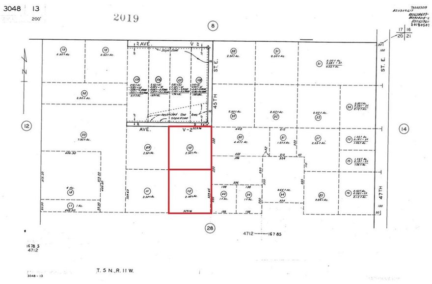 APN: 3048-013-110, 3048-013-112



Coordinates: 34.511806, -118.050111



2 parcels for sale in LA County. These 2 parcels are located in Palmdale, CA just off of 47th St E on E Ave V-2. Great location near other homes and accessible via dirt road off of 47th St E. Parcels are all adjacent to each other APN# 3048-013-110, 3048-013-112