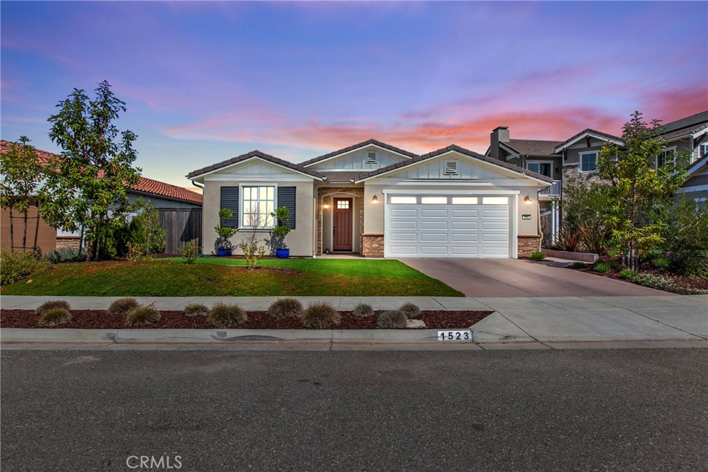 Nestled within the highly coveted gated community of The Groves at Rice Ranch, this stunning 3-bedroom, 3-bathroom single-level home offers the perfect blend of elegance, comfort, and natural beauty. Designed with an open floor plan and high-end finishes throughout, this residence provides a sophisticated and modern living experience.
The spacious primary suite serves as a private retreat, featuring a spa-like bathroom with an oversized soaking tub, separate shower, and large windows that fill the space with natural light.
Enjoy the best of California’s Central Coast with nearby hiking trails, Orcutt Community Park, and exclusive access to the Summit Club, a premier luxury clubhouse offering a pool, spa, pickleball courts, and more.
Additional highlights include an oversized garage, providing ample storage or potential for conversion into a fourth bedroom, home gym, or bonus room. Situated on a private cul-de-sac, this home is a rare opportunity to own in The Groves, one of the most sought-after neighborhoods.