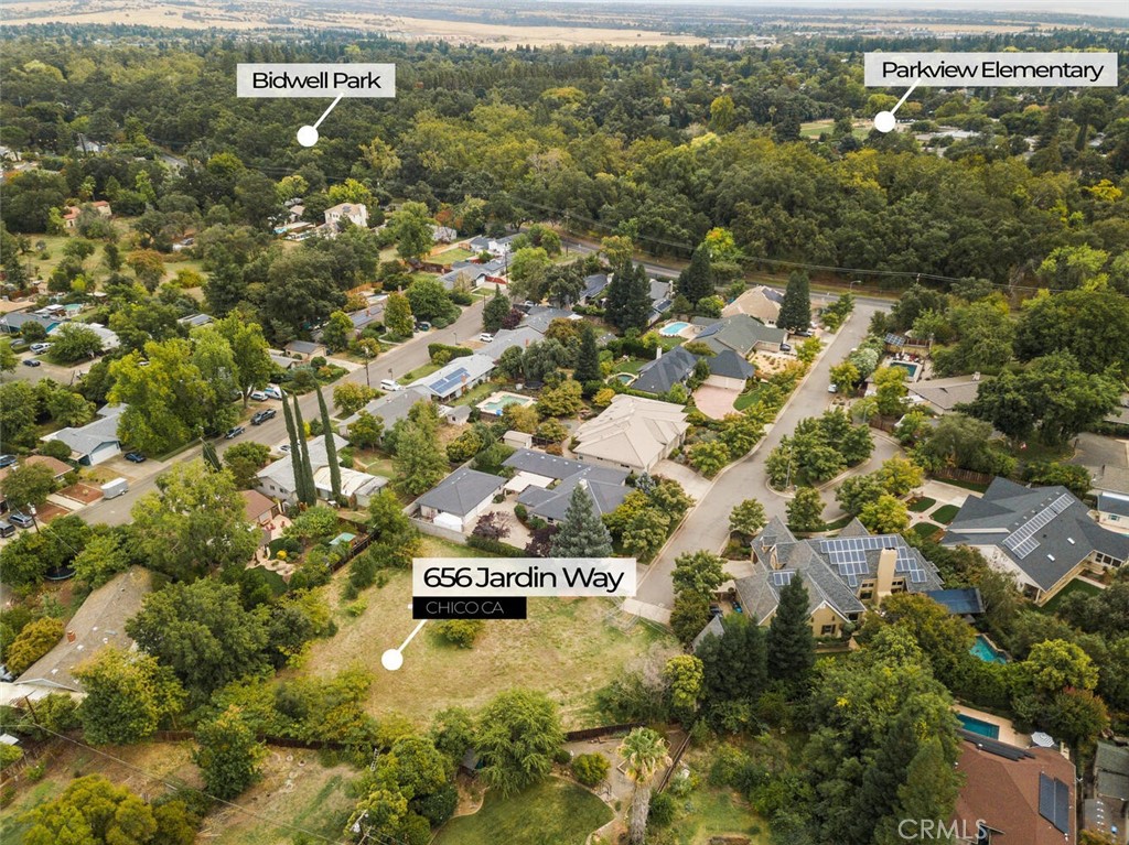 PRICE IMPROVEMENT: Extremely rare opportunity! This half acre lot is tucked away at the end of a cul-de-sac on the edge Chico's crown jewell, the coveted Lower Bidwell Park. This is the last undeveloped parcel in the Fluer du Parc subdivision which consists of only 9 properties! The neighboring homes are custom built and conform to CCR's without a cumbersome HOA. The sidewalk and island landscaping areas are maintained by a private service and each contributing property is billed annually. The sale includes plans for a gorgeously designed custom home.