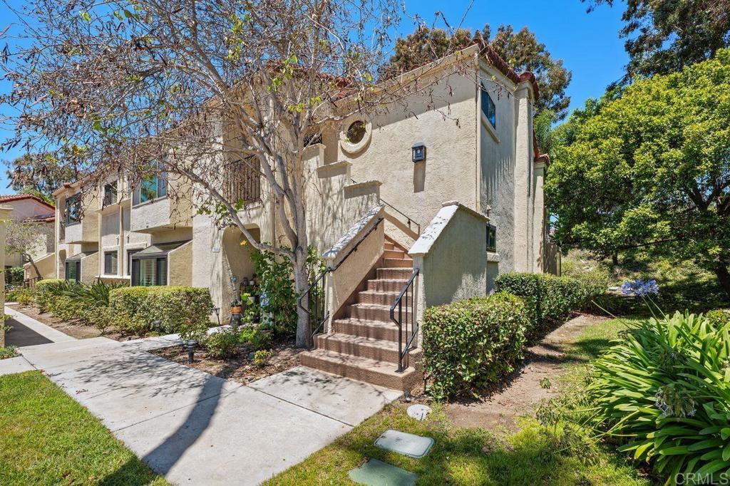 Immaculate turnkey-2bd/2bth Spacious condo in La Costa with wooden floor throughout the entire home, oversized kitchen/dining room with ample light, vaulted ceilings 2nd floor unit. Double master-suites, one with walk in closet and its own sliding door to the balcony! Granite countertops on all kitchen and bath, 2 parkings, fireplace, A/C and newer water-heater! Cool oceanbreeze and bright natural light with a touch of birds chirping sound make this home a relaxing home to come back to! Community pool, jacuzzi, tennis courts, and HOA fee includes water, sewer, trash and structural insurance. Award Winning San Dieguito Union School District. Situated in one of the highest points of La Costa Hills!