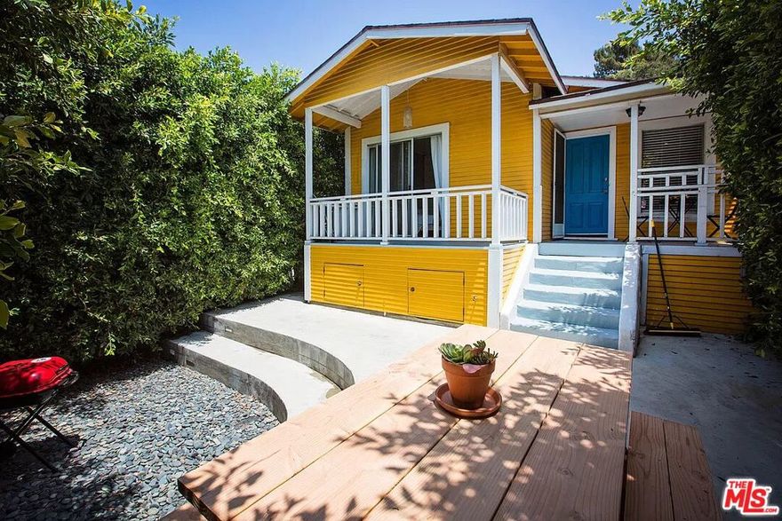 Super cool and fabulous. This wonderful, gated 1923 California Bungalow is updated and remodeled with a fantastic designer's touch. In a cool and hip area of Echo Park and close to Silver Lake. This gem features wood floors. The kitchen has high-end wood cabinets and built-ins, a microwave, and a dishwasher. And there is a stacked laundry inside the house off the kitchen. Large outdoor entertaining areas. The front yard and front patio are gated and private, and are behind tall hedges, and the rear yard is gated with off-street parking behind gates. Central H.V.A.C. keeps the house cool. Lots of storage and cabinetry. Master bedroom with French doors leading to a porch and the private yard. This is the one you have been waiting for.