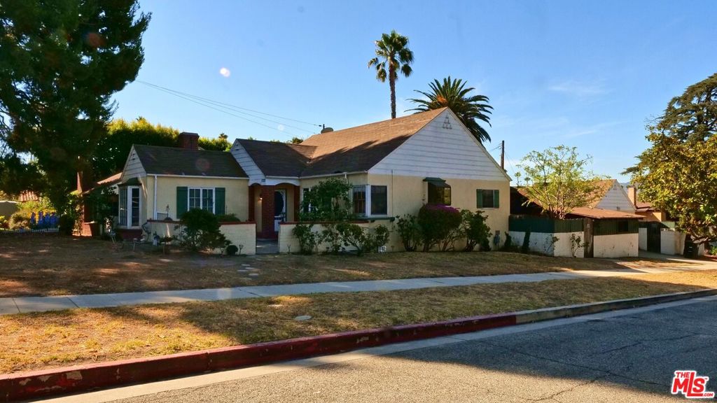 This 3-bedroom, 2-bathroom home is fixer with excellent potential. Fabulous lot size , it is situated on an excellent corner lot with alley access . Home sit across from the Western Reservoir and the Bel Aire Substation. This site is beautifully maintained by the City of Glendale which provides a California landscaped Hillslope with native trees aligned just across from your living room and yard. The "feel" is like living near a park without the crowds. No neighbors across the way. And what a view of those gorgeous mountains front the front. The Bel Aire property offers an ideal canvas for a remodel, redesign, or even a new construction limited only by your imagination. The interior features a spacious living room that is adjacent to a central dining area, anchored by three comfortable bedrooms. Start with this foundation for upgrades , reconfigure and or expand. Live the Glendale lifestyle and enjoy the many five-star amenities the city has to offer. Shop at The Americana , unwind at Brand Park, stroll along Brand Boulevard, explore Glendale College, expand your cultural horizons at the various Museums, and so much more. Don't miss this chance to buy, enhance, and live in one of Glendale's most desirable neighborhoods!