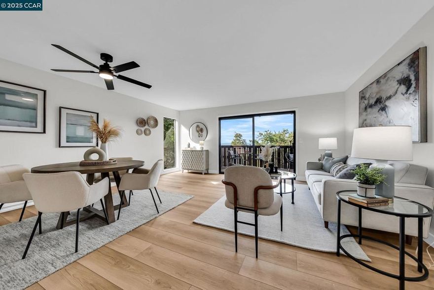 Beautifully updated 2-bed, 1.5-bath condo in the gated Saratoga Hills community. Recently renovated throughout, this move-in ready home features new luxury vinyl plank floors, fresh interior paint, new quartz countertops, stainless steel sink, new kitchen appliances, & bright open layout where the spacious living room connects seamlessly to dining area with convenient breakfast bar. Both bedrooms offer walk-in closets, while the bathrooms enjoy a luxury feel with modern vanities & LED-lit mirrors. Additional comforts include in-unit laundry, dedicated parking/storage. Residents enjoy secure gated entry, a sparkling pool, & a serene setting surrounded by mature landscaping. Perfectly located for commuters, with quick access to I-580 & I-238, just minutes from BART, making it easy to reach Oakland, San Francisco, or Silicon Valley. Everyday conveniences are close by, including Bayfair Center, local markets, restaurants, parks such as Don Castro Regional Recreation Area & Lake Chabot, & medical facilities like Kaiser Permanente San Leandro. Combining stylish upgrades with comfort, convenience, & community amenities, this condo is an ideal opportunity for buyers looking to enjoy modern living in a prime location. Welcome home!