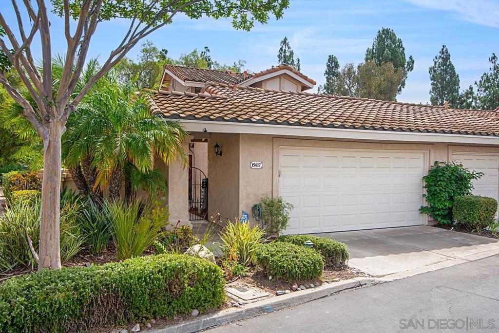 Welcome home to Los Floras in the highly sought-after Bernardo Heights community! This rare end-unit, lovingly maintained by its original owners, offers a spacious two-story layout blending comfort, style, and convenience. The home features two primary bedrooms with full baths, one on each floor, along with a third bedroom that works beautifully as a guest room, home office, or den. Original hardwood flooring adds warmth and character, while the private patio with mature plantings creates a peaceful outdoor retreat. Perfectly situated in the heart of Rancho Bernardo, residents enjoy access to community clubhouses, multiple pools, and tennis courts, all just steps away from top-rated schools, shopping, dining, and freeway access. Welcome home to Los Floras in the highly sought-after Bernardo Heights community! This rare end-unit, lovingly maintained by its original owners, offers a spacious two-story layout blending comfort, style, and convenience. The home features two primary bedrooms with full baths, one on each floor, along with a third bedroom that works beautifully as a guest room, home office, or den. Original hardwood flooring adds warmth and character, while the private patio with mature plantings creates a peaceful outdoor retreat. Perfectly situated in the heart of Rancho Bernardo, residents enjoy access to community clubhouses, multiple pools, and tennis courts, all just steps away from top-rated schools, shopping, dining, and freeway access.