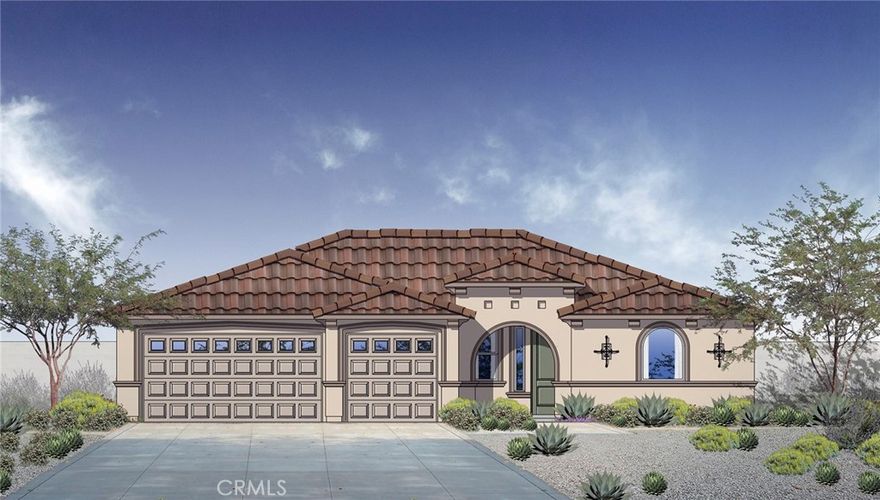 BRAND NEW HOME! Location, location, location! Single Story, Modern Open Floor Plan, Upgraded Designer Flooring, Quartz Counters, Stainless Steel Appliances, LED Recessed Lighting Included-all bedroom, Ceiling Fan J Box in bedrooms and living room, Ring Doorbell, SOLAR SYSTEM included, BLOCK WALL fencing, Wrought Iron gate for potential RV Access. Front yard landscaping, Covered rear patio with Stucco lid, 3 Car Garage, just under HALF ACRE LOT. NO HOA.