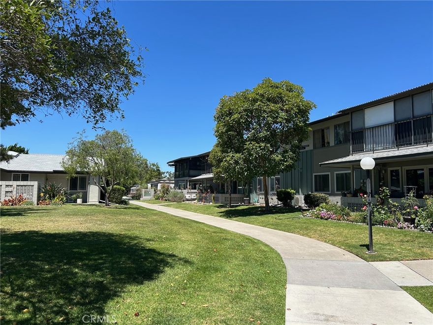 Welcome to Leisure World Seal Beach. This 2-bedroom,  2-bath unit offers a highly desirable floor plan featuring a true primary suite with 3 CLOSETS for exceptional storage. Freshly painted and move-in ready, this home is primed for someone to make it their own. Thoughtful upgrades include floors throughout and AIR CONDITIONING.  Leisure World Seal Beach is a gated 55+ community spanning over 500 acres with resort-style amenities including multiple clubhouses, swimming pools, fitness centers, a 9-hole golf course, and more than 200 social clubs and activities. Residents enjoy a mini shuttle bus service for easy transportation throughout the community, an on-site car wash, and pet-friendly living. All of this just minutes from Seal Beach Pier and main street with shopping, dining, and coastal walking paths.