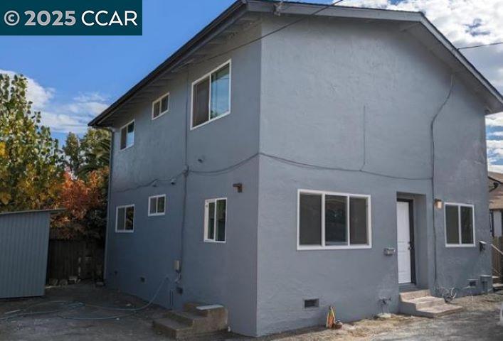 Updated 2 bd 1 bth upstairs apartment with driveway parking and plenty of street parking. Newer light fixtures, new interior paint and newer flooring. In-Unit Stackable Washer & Dryer.Tenant pays PG & E and water. Now available for viewing by appointment.