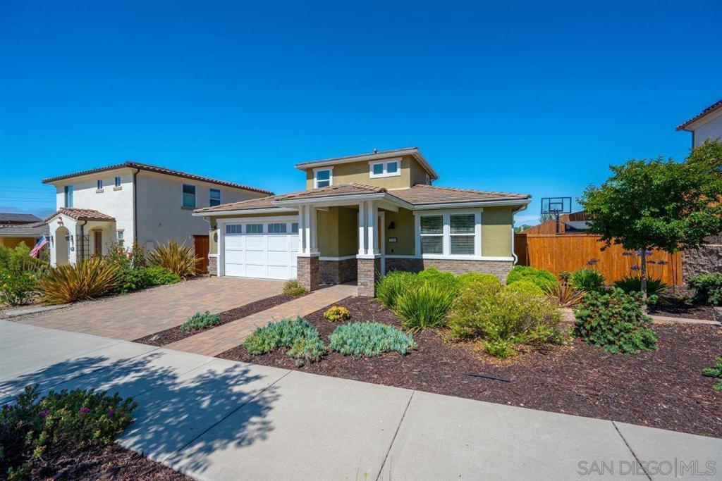 Welcome to your new home in the beautiful Serra Meadows neighborhood. This spacious 2,086 sqft home sits on a nearly 8,000sqft lot, offers an open floor plan, and features two separate primary suites (one on each floor) with two additional rooms. This four bed and three bath home comes with a spacious backyard featuring low maintenance landscaping, paid off solar, outdoor hot tub, water softener, tankless water heater, plenty of storage (built-in overhead rack in garage and storage shed in backyard), newly painted interior and so much more!