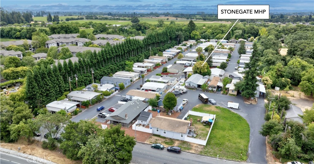 Stonegate Mobile Home Park is a 70-site, all-age manufactured housing community located in Santa Rosa, CA, the heart of Northern California’s wine country. This 4.0-star community is permitted by HCD for 70 sites consisting of 68 mobile home sites and 2 RV sites. Buyers have the option to assume the existing agency loan or secure favorable seller carryback financing (terms subject to negotiation). There are 65 tenant-owned mobile homes, 2 stick-built single-family residences, 1 tenant-owned park model, and 2 park-owned mobile homes. The 2 park-owned mobile homes are included in the sale, representing a value of approximately $250,000. The average mobile home rent of $590 is approximately 32% below market, offering upside subject to local rent control ordinance guidelines. The community has a large clubhouse with a full kitchen, in addition to a spacious laundry room.
Strategically located in Santa Rosa, the largest city in Sonoma County with a population of over 175,000, the park benefits from proximity to major employers including Kaiser Permanente, Sutter Health, Keysight Technologies, and Santa Rosa Junior College, and is just minutes from the Charles M. Schulz– Sonoma County Airport. Anchored by strong healthcare, education, advanced manufacturing, and wine tourism sectors, the local economy supports sustained demand for affordable housing. With below-market rents, valuable park-owned homes, and infrastructure upgrades in progress.
Please do not visit, drive through, call, or disturb the property or its residents without prior approval from the listing broker.