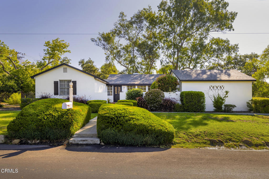 Nestled at the base of Ojai's prestigious Foothill Road, this enchanting 1950s residence captures the essence of California living with charm, character, and creative potential. With 2 bedrooms, 2 bathrooms, and a versatile flex space ideal for a home office or studio, this thoughtfully refreshed home offers both timeless appeal and modern convenience.Freshly painted inside and out, the interior features newly uncovered original hardwood floors, exuding warmth and authenticity. The kitchen has been tastefully updated with quartz countertops, a new stainless steel sink, sleek fixtures, and upgraded appliances. Elegant new lighting enhances the bedrooms, bathrooms, dining area, and entry, creating a welcoming ambiance throughout.Step outside to a beautifully remodeled 1,256-square-foot deckperfect for alfresco dining or quiet morning coffee by the tranquil courtyard fountain. The spacious lot provides ample room for a pool or a potential ADU, offering flexibility to expand or personalize.Located just a 10-minute stroll to downtown Ojai's charming boutiques, restaurants, Libbey Park, and the renowned Libbey Bowl, this home is a rare opportunity to enjoy the best of Ojai's historic lifestyle in a peaceful, desirable neighborhood setting.