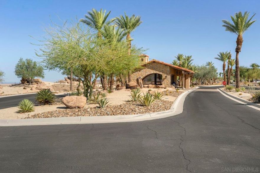 Experience the essence of desert luxury in this highly upgraded Rams Hill home, situated on the 2nd fairway of the acclaimed Tom Fazio–designed Rams Hill Golf Course in the sought-after Santa Rosa community. This meticulously maintained single level 2-bed, 2-bath home offers breathtaking panoramic views of the Santa Rosa Mountains, stunning sunrises, and the pristine golf course—all visible from the private rear patio, kitchen, living room, and primary suite. Spanning 1,765 sq. ft., the home blends timeless desert design with modern upgrades. The step-down living room features exposed wood-beam ceilings, a cozy fireplace, and a wet bar—ideal for entertaining or relaxing. The remodeled kitchen & bathrooms include leathered granite countertops, custom cabinetry and upgraded fixtures, complemented by updated flooring and new window coverings throughout. The spacious primary suite offers high ceilings, a walk-in closet, and a spa-inspired bath with soaking tub, walk-in shower, and dual vanities. Outdoor living is seamlessly integrated with patios designed for al fresco dining, entertaining, and enjoying the serene desert vistas. Additional features include owned solar, interior laundry, a 2-car garage with storage & workshop space, and professionally landscaped grounds with citrus trees, an herb garden, and drought-tolerant plantings. Ideally located near tennis, pickleball, bocce, pools, and the Rams Hill Clubhouse, this exquisite property offers an exceptional desert lifestyle and is the the ultimate Borrego Springs retreat to enjoy year-round or as a refined vacation escape.  This highly upgraded Rams Hill home has been meticulously maintained and provides breathtaking, sweeping views of the Santa Rosa mountains, stunning sunrises, and the Rams Hill Golf Course that can be seen from the private rear patio as well as the kitchen, living room and primary suite. Located in the highly sought after Santa Rosa community, this fabulous 2 bedroom, 2 bath single level home is situated on the second fairway of renowned Rams Hill Golf Course. Built in 1985 with a spacious 1,765 square feet floor plan, this gorgeous home is turnkey, with professionally designed interior, owned solar panels, interior full size laundry and a private 2 car garage with a workshop space and built-in storage. Features include upgraded kitchen and bathrooms, with leathered granite counter tops, new cabinetry, new fixtures, updated flooring and new window coverings throughout the home. The step-down living room has dramatic exposed wood beam ceilings, a cozy fireplace and a wet bar—ideal for entertaining or relaxing by the fire. The en-suite primary bedroom features high ceilings, a walk in closet, soaking tub with separate walk-in shower and a dual vanity. Indoor-outdoor living is highlighted throughout as the property has ample patio space for relaxation, entertaining and al fresco dining, all while taking in stunning views. The property has also been professionally landscaped including new citrus trees, a herb garden with a drip irrigation system and drought tolerant plantings yard space. 4604 Desert Vista Dr is ideally located and an easy walk to tennis, pickleball, Bocce ball, two-swimming pools, spa, the Tom Fazio designed golf course, and the Rams Hill Clubhouse and Restaurant. For those looking for tranquility, stargazing, golf, hiking, cycling, art appreciation, or simply to relax, this exquisite property offers an exceptional desert lifestyle and is the the ultimate Borrego Springs retreat to enjoy year-round or as a refined vacation escape.