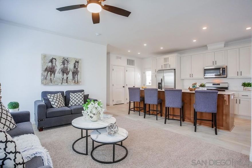 Live the coastal dream in this NEW gorgeous three bedroom, two bath home in the 55+ exclusive gated community of Lakeshore Gardens! Enjoy an open-concept layout, a chef-style kitchen with island, and walk-in closets in both bedrooms. Designed for comfort, style, and easy living. Community amenities support an active, social lifestyle. Don’t miss your chance to own this beach-close beauty—schedule your private tour today and start living your best coastal life!  Lakeshore Gardens is an active 55+, luxury manufactured home community in Carlsbad. This park is located on 54 acres of land, has 383 home sites, & 10 small lakes. Lush landscaping, greenbelts & mature trees throughout, giving the community a park-like feel. Extensive waterfowl call this home. The ponds are home to turtles & many fish. Nature lovers have the best of all worlds here! The 2-story club house has a country club feel. The upper-level houses an office, lobby, card room with fireplace, billiard room & a beautiful balcony to enjoy ocean views. Lower level has a fabulous library, recreation room with a stage, kitchen & restrooms. A large patio with fountain, fire pit, & outdoor fireplace adjoins the community room, which is used for many events. Heated pool & spa, sauna beautiful gym, ping pong & shuffleboard tables. Various activities in the community, so residents can find friendship & companionship while attending events they enjoy. Activities include card games, bingo, monthly breakfasts, craft groups, golf groups, ladies’ luncheons & much more! You can be as active as you choose right here at Lakeshore Gardens!