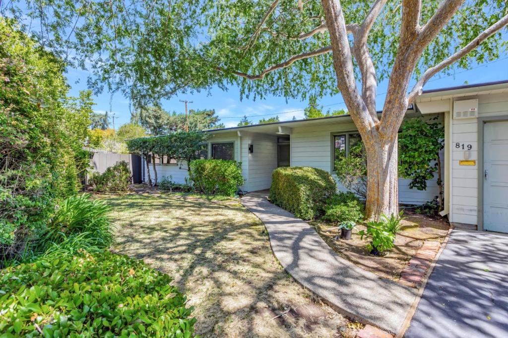 This iconic Eichler home (1950) in Palo Altos sought-after Barron Park neighborhood showcases classic mid-century modern architecture and the essence of California living. With four bedrooms, three bathrooms, and a versatile family room that can double as a fifth bedroom, the home is well suited for both family living and entertaining. Thoughtfully updated, it features an updated kitchen with new GE appliances, quartz counters and tile backsplash, refreshed bathrooms, modern lighting, and fresh interior paint. Abundant natural light streams through expansive windows, creating a seamless indoor-outdoor flow to the sparkling pool and separate changing house with toilet. A one-car garage adds practicality and storage. Ideally located on a quiet cul-de-sac in the heart of Silicon Valley, near Stanford University, Meta, and Google, this residence is served by top-rated Palo Alto schools. Blending mid-century charm with modern convenience, the property also holds a unique place in Silicon Valley history as the first Palo Alto residence of the founder of Facebook, later noted in The Social Network. A rare chance to lease an iconic Eichler with a storied place in Silicon Valley history. Gardener and pool service included. Available immediately; tenant responsible for all utilities.
