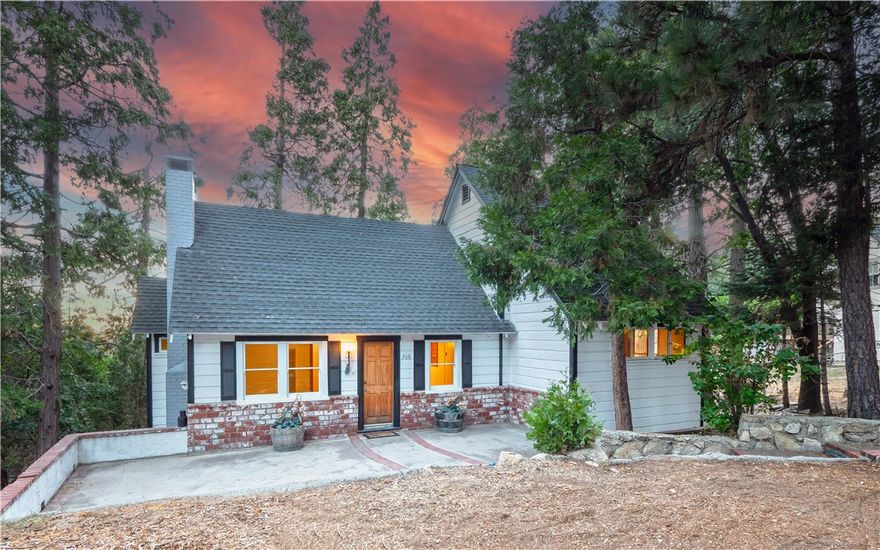 Just in time for Labor Day! Retreat to the mountains and enjoy this charming mountain cottage. Nestled in Twin Peaks, peace and serenity can be yours. This home is the perfect place to gather friends and family or to retreat on your own. Enjoy the changing of the seasons and the upcoming holidays in your own cozy mountain cottage. With enough space, updated features, outdoor living area, large backyard, and convenient location, this home offers great value! This opportunity is waiting for you.