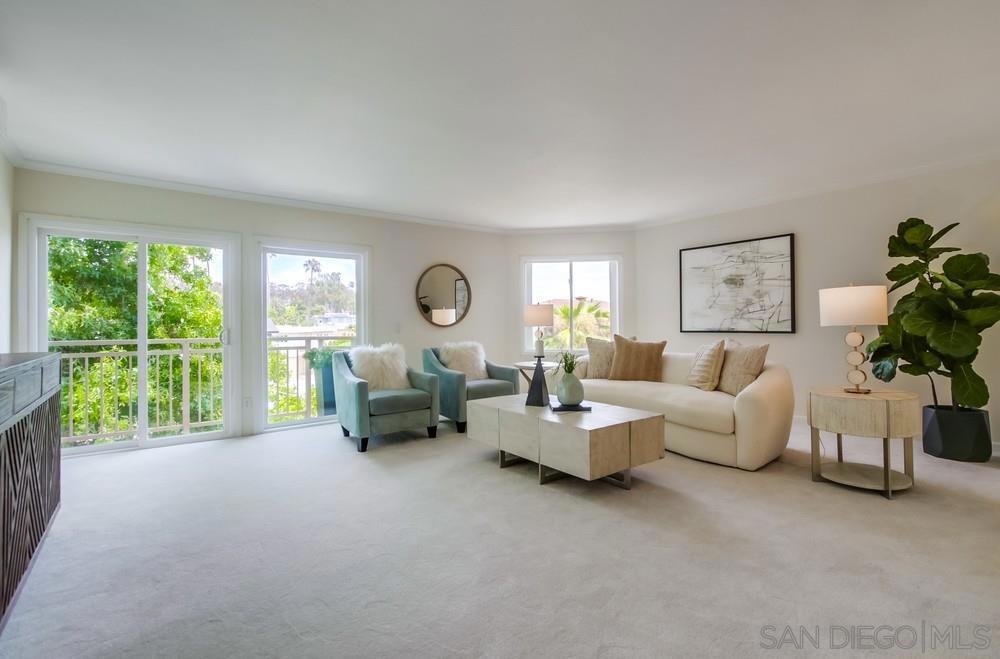 A rare penthouse offering in the heart of Bird Rock — just two blocks from the ocean and steps to world-class dining and boutique shops. This top-floor corner residence is a true coastal sanctuary, offering 2 spacious bedrooms, 2 luxe baths, and 1,465 sq ft of sun-filled, designer-curated living space. Perched on the third floor with no neighbors above or on either side, this unit lives like a detached home — wrapped in windows and flooded with natural light from every angle. The sense of privacy and openness is unmatched. The beautifully remodeled kitchen is equipped with GE Café appliances, custom cabinetry, sleek countertops, and warm bronze fixtures. New flooring runs throughout the home, while ventless A/C units in every room ensure year-round comfort. Enjoy the convenience of in-unit laundry, plus access to a community facility. Your two secure underground parking spaces are just steps from the elevator, providing effortless access. Outside your door, the best of Bird Rock awaits — stroll to cliffside beach paths, grab coffee at local favorites, or enjoy sunset dinners at world class restaurants. Recently remodeled with a stunning new kitchen, fresh flooring throughout, and upgraded windows — homes like this rarely become available. Don’t miss your opportunity to own a truly turnkey penthouse in the heart of Bird Rock.