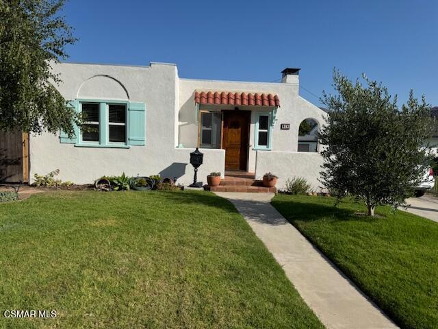 Welcome to this charming 1925 Spanish Bungalow located in the Famous Historic District of Santa Paula! The home has been remodeled throughout with new Luxury Vinyl Plank flooring and updated light fixtures throughout. The kitchen boasts granite counter tops with marble backsplash and a custom butlers pantry was added for more storage. The living room features that Spanish charm with coved ceilings and a Spanish tiled fireplace with original bookcases, desk and mantle. The home boasts two remodeled bathrooms with marble vanities, marble tile walk in showers, upgraded glass enclosures, and new toilets. Only one bathroom is permitted, making the home actually 1045 sq/ft. The home has a separate laundry room featuring a custom barn door and includes a Samsung extra large capacity steam washer & dryer. The entertainers backyard features a stamped concrete patio with pergola which includes a TV, BBQ, large outdoor table, Trex decking, and a Hot Spring spa to enjoy at the end of a long day!! Outside of the home has a long driveway with a detached one car garage with storage and work bench. Also accommodates RV access with electrical hookups. The backyard also has a front and back irrigation with timer. The home also features a new roof in 2024 (with warranty), New Stucco in 2025, New energy efficient central central HVAC in 2021, Tankless Water heater, and a Whirlpool Filtration System. The 1925 home boasts true redwood lumber that resists pests and features the historic charm featuring its original trim around the windows and doors. This beautiful home has it all, you don't want to miss this one!!
