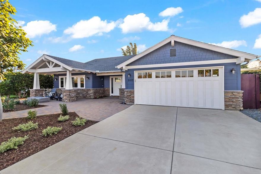 Custom Coastal Oasis is just two blocks from your private beach access and is available to Terramar residents for $150 per year. Settling into your one-of-a-kind, custom-built, single-level home completed in 2022 will be a breeze! Set on a spacious 10,100 sq. ft. lot, this fully reimagined 3-bedroom, 2.5-bathroom home offers 2,100 sq. ft. of beautifully curated living space. Stepping inside, you are greeted by a beautiful custom barrel-beadboard ceiling and an airy, open-concept layout filled with natural light, vaulted ceilings in the main living areas and the primary suite, elegant archways, and thoughtful custom design elements throughout.   The chef’s kitchen is a true showstopper, featuring a premium Thermador six-burner range, Zephyr stainless hood, dual Elkay sinks (including a prep sink on the quartzite island), custom cabinetry, and oversized drawers—perfect for everyday living and coastal entertaining.  The large family room includes a cozy modern fireplace and skylights that add warmth and brightness. The powder room and jack/jill bathroom both feature beachy beadboard, colorful tile, and custom cabinetry.  The primary suite is a tranquil retreat with vaulted ceilings, a built-in closet system, and sliding doors that open to a covered and heated patio with a private jacuzzi. The spa-inspired primary bath features a soaking tub, dual vanities, and a luxurious walk-in shower with both rain and standard heads.   The outdoor living spaces are nothing short of spectacular, with three vaulted patios—one in front with a gas fire feature, and two in the back outfitted with ceiling fans, heaters, and a fire ring. A built-in BBQ island connects seamlessly with the kitchen, creating the ultimate setting for alfresco dining and entertaining.  Built for comfort and sustainability, this home features a SunRun solar system with a garage EV charger, a Navien tankless water heater, a high-efficiency HVAC system with a slimline A/C unit, an upgraded gas meter, dual electrical panels, and all-new wiring and lighting throughout. Additional features include Milgard dual-pane windows and sliders, fire-resistant cement board siding, and a truss roof with plywood flashing for year-round energy efficiency. The backyard is plumbed and ready to add your own ADU or guest house.  Rare opportunity to own a custom single-level home in Terramar, on one of its largest lots, and in one of Carlsbad’s most desirable beachside enclaves. The option to purchase a $150 key that provides direct, private access to the ocean is a bonus for Terramar residents.