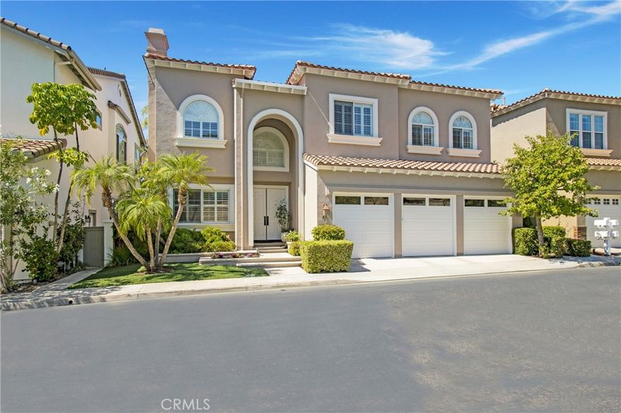 Be the “DESTINATION HOME” for family & friends while enjoying California Living at its finest in this Resort Style entertainers home. This home is located in the Prestigious Gated Community of Dove Canyon nestled against the Saddleback Mountains & perfectly positioned between 2 Fairways of the Private Jack Nicklaus Designed Golf Course. This stunning 5-Bedroom + Loft and 5 Bathroom home offers an open & airy floor plan embracing a blend of comfortable everyday living as well as the luxury of fabulous entertaining. Entering through the Double Doors to the Grand Foyer you are welcomed by the abundance of windows & French Doors that enhance the interior with warm sunshine all day.  New Carpet, Marble Floors, Fresh Neutral Paint, Shutters, Ceiling Fans, Newer A/C, Furnace, Water Heater, Water Softener System & SOLAR are just a few of this homes upgrades. The high ceilings in the living & dining rooms are accented with a Fireplace, Custom Paint, Shutters & French Doors.  The Gourmet Kitchen has a generous sized Breakfast Nook, beautiful Cherry Cabinets, Designer Tile, Center Island & ample counter space for creating your favorite culinary delights.  The kitchen looks out to the F/R that has a Fireplace & French Door to the backyard.  The Main Floor 5th bedroom has a walk in closet & is currently being used as a den complete with a cozy Fireplace & Custom Built-ins. The beautiful Sweeping Staircase leads to the Spacious Primary Bedroom with High Ceilings,Shutters, Ceiling Fan, Large Retreat area, Dual Sided Fireplace & Private Balcony with view of the golf course. The Primary Bathroom has Dual Sinks + a Vanity, Separate Glass Enclosed Shower, Oversized Jacuzzi Tub & Huge Walk-In Closet.  There are 3 large secondary bedrooms each with their own bathrooms along with a Loft that is currently being used as an office with Custom Built ins. The Resort Style Backyard offers a sparkling Pool & Spa, New Built-in BBQ, Retractable Awnings, Lush Landscape and Views of the Golf Course.  Enjoy life in the exclusive Dove Canyon Community featuring 24-hour Guard-Gated entry, private pool/spa, tennis & pickleball courts, sport court, playground & miles of nature trails for hiking and biking. There are also several membership opportunities at the Jack Nicklaus Signature Dove Canyon Golf Club for those golf enthusiasts.  Low tax rates, easy access to shopping, restaurants, & award-winning schools.  Don't miss your opportunity to live in this turnkey home & this fabulous community.