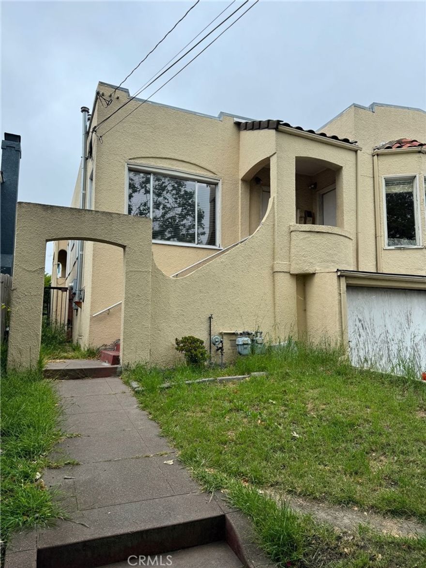 FIXER WITH LOTS OF POTENTIAL!  This charming duplex features two spacious units with two bedrooms and two bathrooms but NEEDS SOME LOVE!  Awesome rental property.  Great property to live in one side and rent out other side.  Garage has been framed for possible 3rd unit, permits unknown. Each unit has it's own fenced backyard. Ideally located in the Laurel District/Fruitvale neighborhood close to both 580 & 880 freeways, Highway 13, BART, & neighborhood amenities. Walking distance to nearby schools.  Residents enjoy excellent connectivity to all parts of the Bay Area.  Shopping, dining, parks and hiking are just minutes away making this location highly desirable for both renters and owner occupants. Don't miss out!