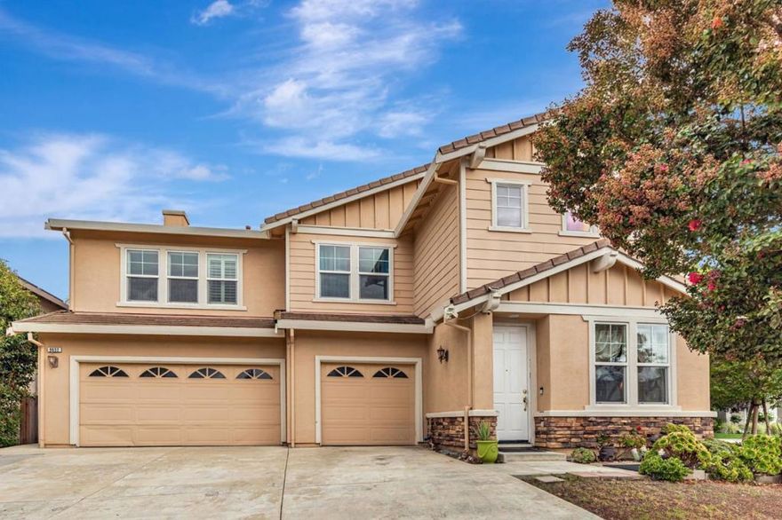 Welcome to 9632 Cherrywood Ct, a stunning corner lot sanctuary in one of Gilroy's most desirable neighborhoods- proudly served by Christopher High School. Nestled on a quiet cul-de-sac, this residence offers a blend of luxury, comfort, & investment opportunity.  With 3370sf of refined living space on an 8243 sf lot, this home features 4 spacious bedrooms, 3.5 bathrooms & a LARGE studio suite with a FULL KITCHEN, full bath, walk-in closet. & private entry-ideal for guests, extended family or potential rental income.   The main home offers a gourmet kitchen boasting a large center island, stainless steel appliances, & open flow into the grand family, with a beautiful fireplace- perfect for gathering or cozy evenings. Step outside to the backyard, featuring a large covered patio, three-tier water fountain, & charming gazebo for outdoor gatherings. The retreat's luxurious primary suite features a double sink vanity, oversized soaking tub, separate stall shower, & generous walking closet design for both style & comfort. With ample parking, a prime location near schools, Sunrise parks, Gilroy Outlet shopping. Gilroy garden & HWy 101, & NO HOA, this beautiful residence offers both refined living & smart investment value home.