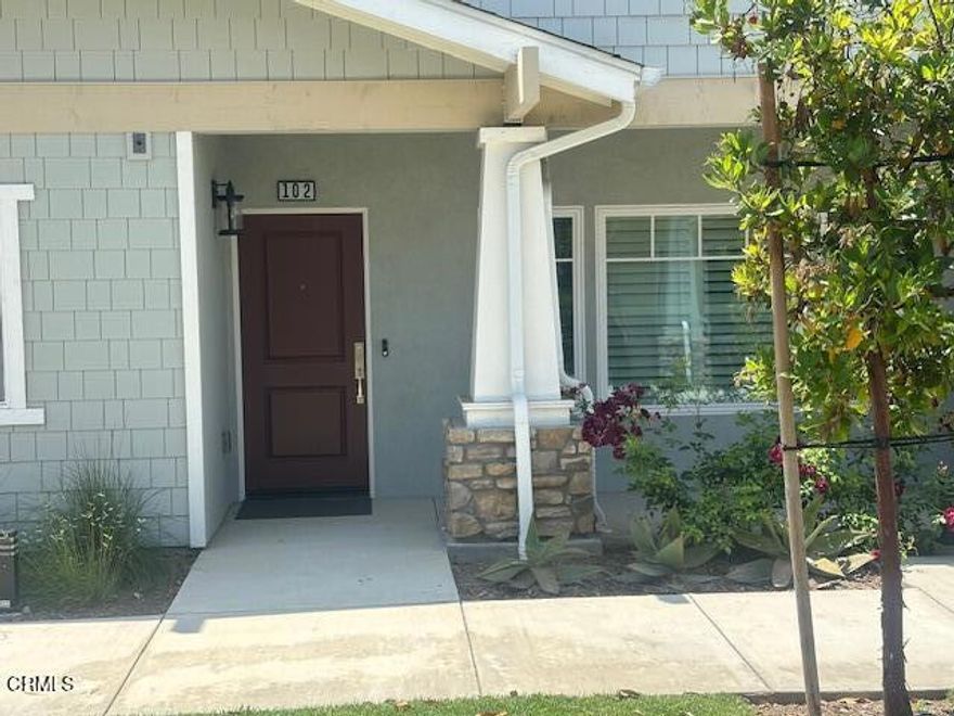 NEW Gated community condominium ground level 2 bedrooms, 2 full baths located in the heart of Oxnard historical district. Kitchen features open concept with  standard white cabinets and a large island with white quartz countertops as well as stainless steel appliances including range, microwave and dishwasher. Large main bedroom features bathroom with dual vanity sinks. Additional standard features sliding glass door exit French doors  to outdoor patio. Recessed lighting in the kitchen, bathrooms, and dining area. Plantation shutters on windows. Smartphone technology throughout the home. Dedicated laundry room. Attached garage. Outdoor amenities include barbecue area.