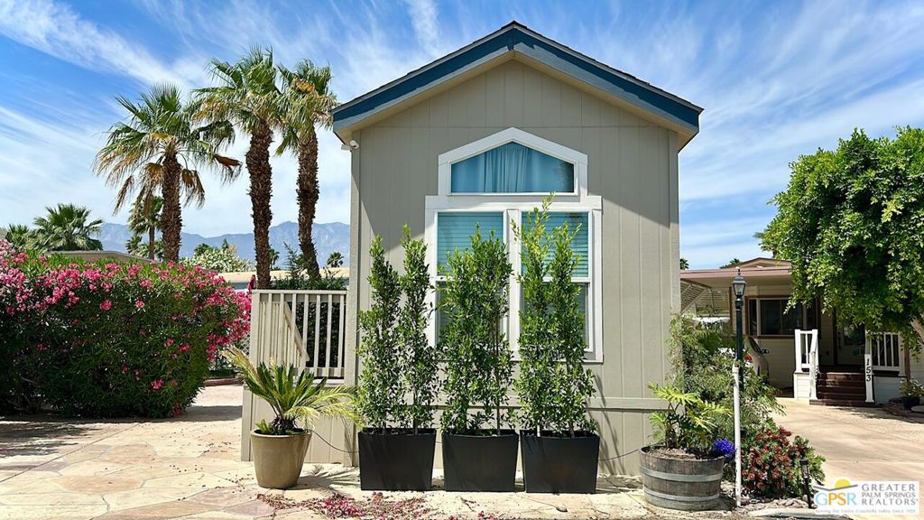Welcome to this brand new Park Model located in the sought-after Desert Shadows RV Resort, a gated 55+ community known for its exceptional amenities and vibrant lifestyle. This charming tiny home offers 1 bedroom, 1 full bath, a versatile loft space, and a private storage shed. Step outside to your very large, beautifully landscaped yard a rare find that adds space and serenity to your desert escape. Inside, the well-designed layout makes smart use of space while offering comfort and charm, making it an ideal full-time residence or weekend getaway. Resort amenities include six pools (including an indoor Olympic and outdoor lap pool), sunken tennis and pickleball courts, a sauna, shuffleboard pavilion, putting green, picnic areas, fitness center, library, hobby rooms, and a stunning 16,000 sq ft ballroom. With two main clubhouses, three satellite centers, and high-speed internet with upgraded cable, you'll enjoy resort-style living at its finest. Don't miss the opportunity to own in one of the desert's most amenity-rich 55+ communities!