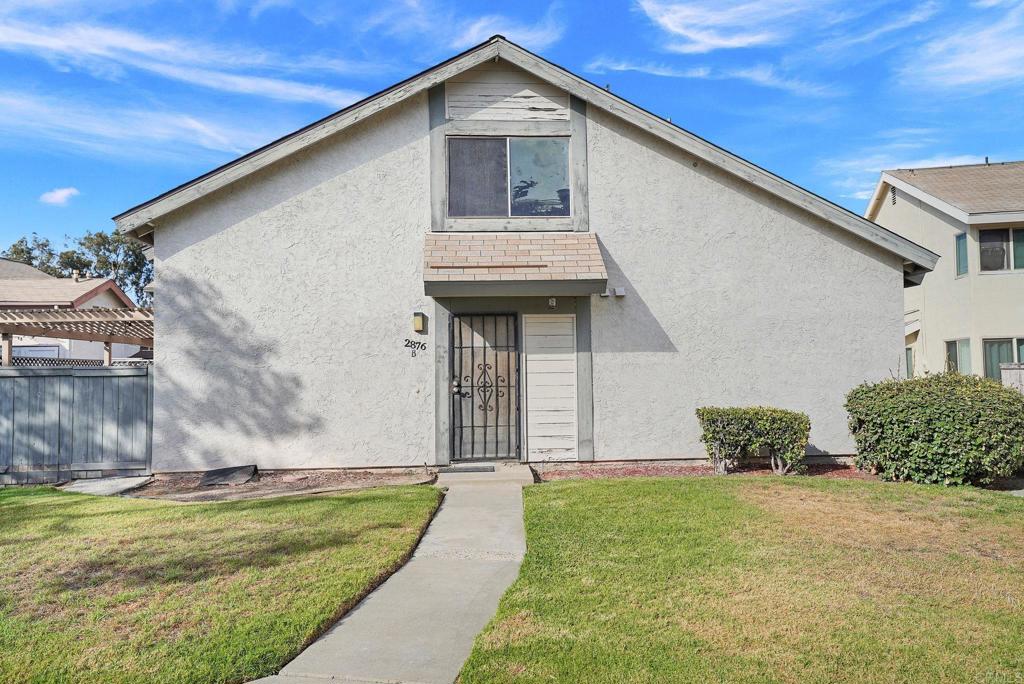 Welcome to 2876 Casey St #B, a beautifully maintained townhome that has a stand alone feel with VAULTED ceilings and open floor plan. located in the heart of San Diego’s Paradise Hills neighborhood. This inviting residence offers the perfect blend of comfort, convenience, and modern living. Step inside to find a bright and open floor plan featuring spacious living and dining areas, perfect for entertaining or everyday relaxation. The updated kitchen comes equipped with ample cabinetry, modern appliances, and plenty of counter space to make cooking a breeze. Upstairs, you’ll find generously sized bedroom with great natural light and ample closet space. The primary suite provides a comfortable retreat with a private feel. 2 bedrooms and one bath downstairs with a primary retreat upstairs! Enjoy your own large private outdoor patio—ideal for morning coffee, BBQs, or unwinding at the end of the day. Additional highlights include in-unit laundry, assigned parking, and access to a well-kept community with lush landscaping. Perfectly situated, this home is close to shopping, dining, parks, and easy freeway access, making commutes throughout San Diego simple. Whether you’re a first-time buyer or looking to invest, this property offers an incredible opportunity to own in a desirable community.
