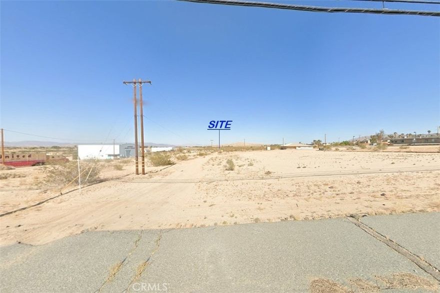 Flat land, measures 165ft x 165ft totaling 27,225sf lot, located only 1200ft from paved Adobe Rd, electricity and water located about 500+/-ft from subject property, lot and located next and East of the following property address: 5157 Adobe Rd, Twentynine Palms, CA 92277, withing the city and only 1.5 miles from downtown 29 palms for all amenities and shopping needs. Google maps coordinate for the sign on property are: 34.159111, -116.050028, Lines demarcating boundaries are approximate and not surveyed, buyer and buyer’s agent to verify utilities, zoning & exact boundary lines to satisfy yourselves with the property