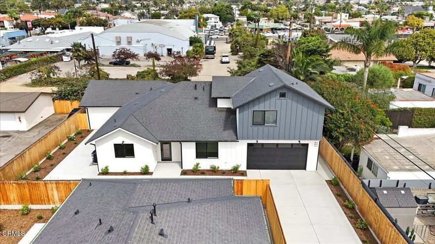 Brand-new construction with ocean views located just minutes from the beach with incredible rental and multigenerational living potential. This property offers a 3 bed, 2 bath main home (1,592 sq ft), a 2 bed, 2 bath ADU (790 sq ft), and a 1 bed, 1 bath Junior ADU (484 sq ft) -- totaling 2,866 sq ft of living space. Each unit has its own private entrance and is equipped with a full kitchen and laundry hookup, providing excellent flexibility for extended family, guests, or rental income. Thoughtfully designed with functionality and privacy in mind. Enjoy ocean views from the main residence and easy access to beaches, shopping, dining, and top rated schools. Live in one unit and rent out the others -- a great opportunity for both homeowners and investors.
