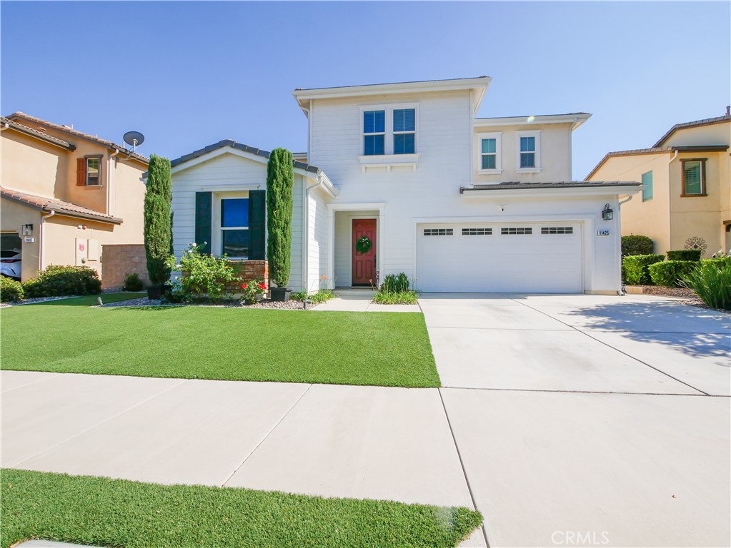 Stunning POOL home located in Sycamore Creek with mountain views. The pool and spa are newer built and the whole backyard is an entertainers dream with hardscape, lots of seating area, a covered patio with fans, and an outdoor California room. This home is over 3,000sqft and has one bedroom and full bathroom downstairs. Also downstairs is an office, large family room, formal dining room that opens to the backyard, and huge open concept kitchen with granite kitchen island countertops. Upstairs is a large bonus room, large laundry room, and 3 more bedrooms. The large master spans the entire rear of the home and features a large walk-in closet, dual vanities, a shower and a tub, and views of the Cleveland National Forest mountains. Low HOA with Plenty of amenities, including swimming pools, clubhouse, parks, and walking trails. Plus, huge Deleo Regional Sports Park just around the corner. Front yard has artificial turf for low maintenance landscaping. This house has it ALL and it is a Must See!