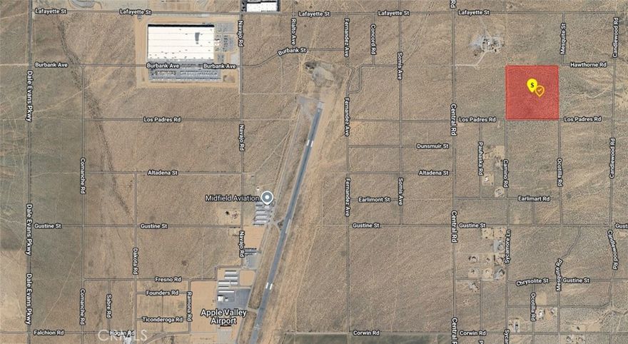 A rare 40-acre parcel located in the highly desirable Apple Valley area — ideal for residential development, custom estate homes, or long-term investment. Zoned Vacant Land allowing one dwelling per 2.5 acres, this flat and buildable property offers excellent potential for subdivision or ranch-style living. Located just north of Los Padres Rd and near Central Rd, the site enjoys convenient access, open desert views, and nearby electricity. Buyers can install a private well and septic system, providing flexibility and independence.



With proximity to Apple Valley Airport, Fire Center, and major access routes, this land presents a prime opportunity for developers, investors, or those seeking to build a private desert retreat. The property’s panoramic mountain and valley views, rural yet accessible location, and strong regional growth make it an outstanding investment for the future