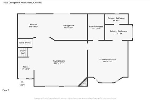 Tiny photo for 11625 Cenegal Rd, Atascadero, CA 93422 (MLS # SC26102667)