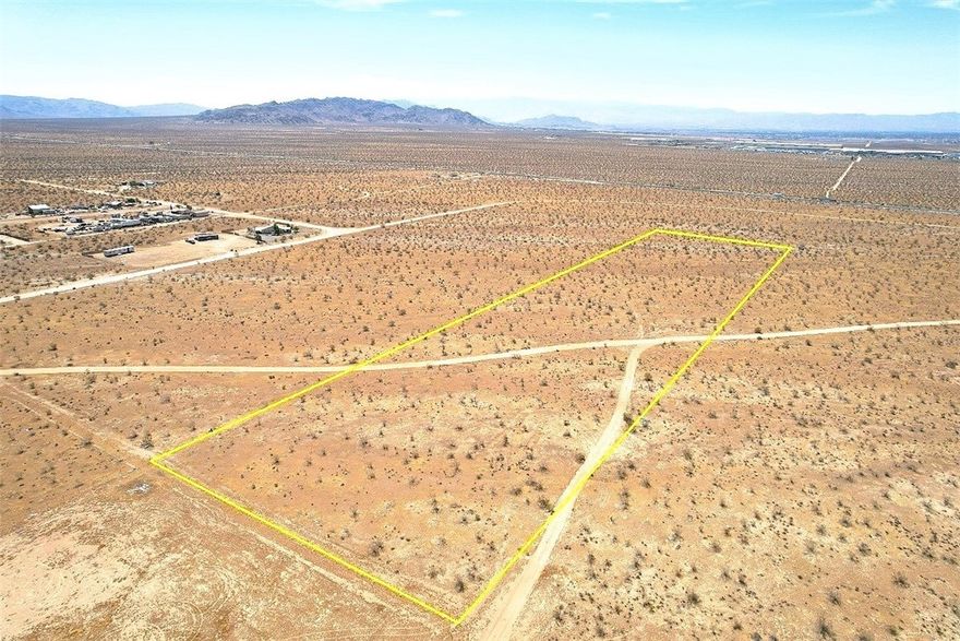 FOR SALE – Prime 10-Acre Commercial Lot Zoned O-P (Office Professional) in the fast-growing area of North Apple Valley. Located just off the Stoddard Wells/Bell Mountain offramp and east of Dale Evans Parkway, this property offers exceptional access and visibility.

Strategically positioned near major regional assets including the proposed Brightline West Bullet Train, Walmart and Big Lots distribution centers, Apple Valley Airport, and Apple Valley Speedway.

An excellent investment opportunity with tremendous development potential in a high-growth corridor of the High Desert.

Buyers are strongly advised to conduct their own due diligence and independently verify all information provided, including buildability, land use, zoning regulations, utility access, and other development considerations with the Town of Apple Valley Planning/Building Department and relevant local utility providers.