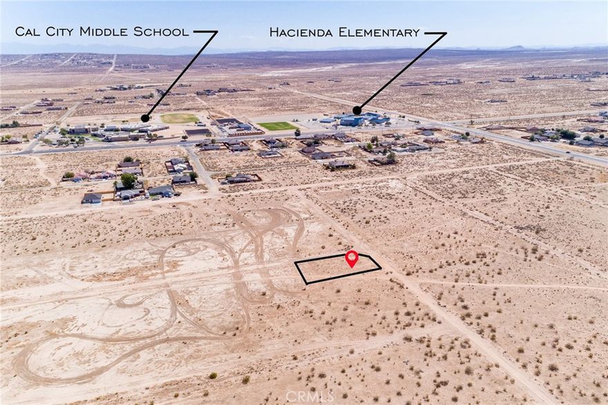 Affordable vacant lot in California City available! An accessible entry point for investors or buyers looking to secure land in a growing California City community. Ideal as a long-term hold or potential future project. Just minutes to Hacienda Elementary School and California City Middle School. Buyer to verify zoning, utilities, and permitted uses.