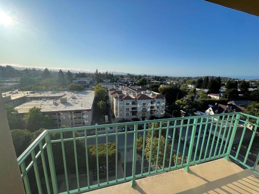 Beautiful retirement community with first class amenities. This unit is an 'H' model unit, 2 bedrooms | 2 baths at over 1,400 square feet, with amazing views of the bay eastward and north to San Francisco.  The kitchen was recently updated with off white cabinetry.  The primary bath offers a walk in shower. The best feature of this unit is the amazing neighborhood views and views of the bay and SFO. Convenience to downtown San Mateo, dining, theatre, and anything else you might need. Our community offers many benefits for our members which include 2 restaurants, in house fitness classes, an indoor swimming pool, off site activities and scheduled