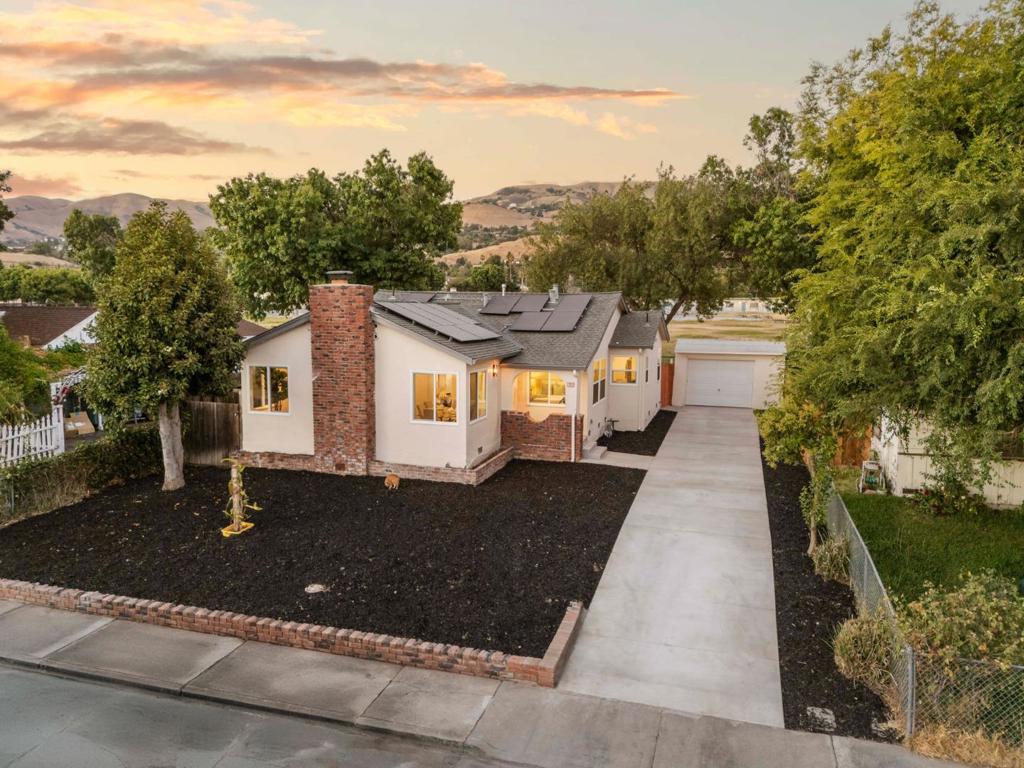 Stylishly renovated 3 bedrooms / 2-bathroom Home in Prime San Jose! This fully updated 1,358 sq ft residence has been taken down to the studs and thoughtfully renovated with permits. This home boasts an extensive list of capital improvements, including updated electrical and plumbing systems, new double-pane windows, and a newer roof. Step into a bright, modern interior featuring a brand-new kitchen with sleek stainless-steel appliances, beautifully remodeled bathrooms, new LVP flooring, new recessed lighting, fresh interior and exterior paint, and new upgraded doors throughout. The spacious living room centers around a redesigned fireplace, perfect for cozy gatherings. Outside, a newly extended driveway provides ample space for multiple vehicles, offering both convenience and functionality. Additional features include energy-efficient solar panels, newer HVAC system and a newly installed fence for added privacy and security. Conveniently situated just minutes from major freeways 680 and 101, shopping centers, and schools, this home combines location, style, and comfortably a must-see!