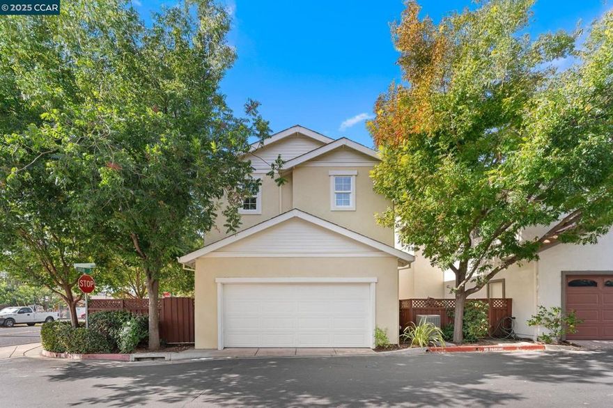 Step into this stylish 3 bedroom, 2.5 bathroom home offering 1,581 sq ft of comfortable living in the highly desirable Willow Walk subdivision near downtown Concord and Todos Santos Plaza.   This beautifully updated home features new flooring and fresh paint throughout, restored grout in the kitchen, and modern finishes that make it move-in ready. The kitchen offers counter bar seating, perfect for casual meals or entertaining, and flows effortlessly into the open-concept living and dining areas beneath high ceilings that enhance the sense of space.  The large patio offers plenty of shade, ideal for morning coffee or summer gatherings. Upstairs, the primary suite impresses with two large walk-in closets and a spacious ensuite bathroom featuring a stall shower and a large soaking tub. The second bedroom also includes a walk-in closet, providing ample storage throughout.  With central heat and air, dual-pane windows, and a prime location close to shopping, freeways, and BART, this home blends comfort, convenience, and style in one perfect package. Don’t miss your chance to call this Willow Walk gem your new home!