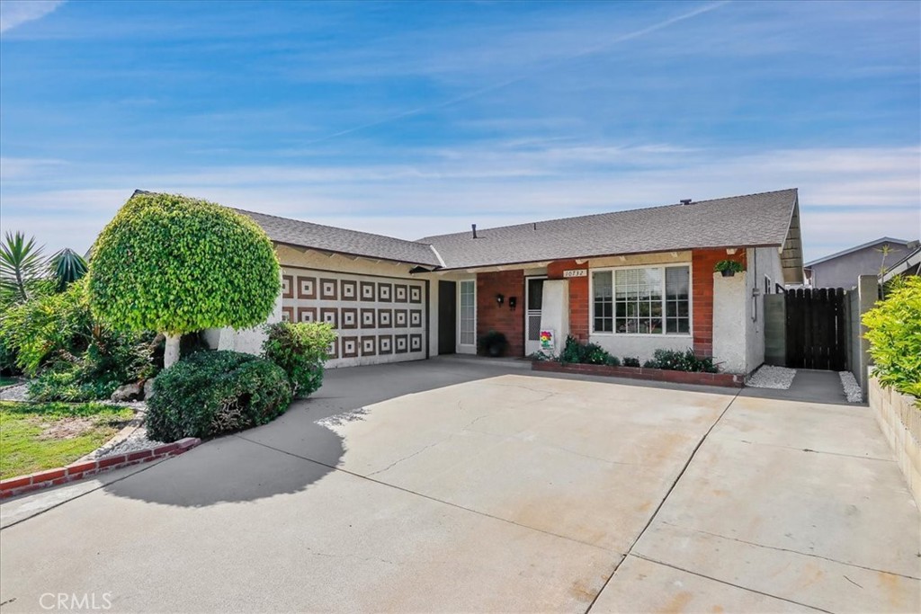 "MUCH POTENTIAL" FOR THIS 4 BEDROOM FAMILY HOME IN THE HIGHLY SOUGHT AFTER CERRITOS NEIGHBORHOOD ! WESTGATE PARK IS AT THE END OF THE BLOCK, ABC SCHOOL DISTRICT W/ SCHOOLS K - HIGH SCHOOL WALKING DISTANCE AND CERRITOS MALL & RESTAURANT ROW ONLY HALF MILE AWAY ! OVER 1500 SQ.FT. OF LIVING SPACE IN THIS ONE-STORY 4 BED / 2 BATH FLOOR PLAN, ON A PRIVATE, FENCED LOT 56 X 93 ( 5182 SQ. ) FEATURES INCLUDE CENTRAL HEAT & COOL AIR CONDITIONING, NEWER INTERIOR PAINT AND COMP ROOF, PARTIAL COPPER PLUMBING, SOME UPDATED WINDOWS, SMOOTHED CEILINGS & LIGHTING FIXTURES. LARGE FRONT LIVING ROOM ( GREAT ROOM ) W/ LAMINATE WOOD FLOORS, NEW LIGHT FIXTURE & FAN. OPEN KITCHEN W/ ATTACHED DINING AREA OR DEN, W/ SLIDERS TO COVERED PATIO. KITCHEN HAS CENTER ISLAND W/ STOOLS & STORAGE, S/S REFRIG, GAS STOVE, DISHWASHER & LOT'S OF OAK CABINETS FOR STORAGE ! PRIMARY BEDROOM W/ ATTACHED 3 SLIDER CLOSETS, LONG VANITY & PRIVATE BATHROOM W/ STALL SHOWER. 2 OTHER GUEST BEDROOMS W/ PLUSH CARPET. 4TH BEDROOM OFF OF LIVING ROOM W/ FRENCH DOORS, BUILT IN SHELVING AND GARAGE ENTRY DOOR ( PERFECT FOR HOME OFFICE ! ) HALL BATHROOM W/ HANDICAP TUB / SHOWER & DOUBLE MIRRORED MEDICINE CABINET. CONVENIENT LAUNDRY CLOSET BEHIND ACCORDIAN DOORS IN HALLWAY, W/ STORAGE ABOVE. REAR ENTERTAINMENT BACK YARD W/ COVERED PATIO, BUILT-IN FIREPIT, BBQ AREA, BRICK PLANTER BOXES W/ GARDEN AREA, LUSH TREES AND BLOCK WALL FENCING ON ALL SIDES FOR PRIVACY ! ALL THIS "AND" A DOUBLE CAR ATTACHED GARAGE W/ OPENER, WORKBENCH & STORAGE CABINETS, PLUS WIDE DRIVEWAY FOR 4 MORE CAR'S.... HURRY, WON'T LAST AT THIS PRICE !!!!!