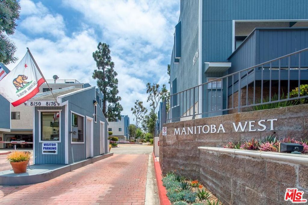 Discover coastal living at its finest in Manitoba West, Playa del Rey's only guard-gated community. Just a short walk to the beach, this peaceful enclave combines laid-back charm with resort-style amenities. Inside this light-filled 2-bedroom home, hardwood floors flow through an open-concept layout designed for both everyday comfort and effortless entertaining. The modern kitchen features crisp white cabinetry and granite countertops, blending style and function. The spacious primary suite is a private retreat, with a thoughtfully designed dressing hallway offering dual closets, a separate walk-in closet, a dedicated vanity, and a full bath with a shower/tub combo. Additional highlights include in-unit laundry with a full-size washer and dryer, covered tandem parking, and a large private storage unit just steps from your door. Residents enjoy a wealth of amenities, including tennis and pickleball courts, a sparkling pool, multiple spas, a fitness center, saunas, a clubhouse, and ample guest parking. From morning walks on the sand to bike rides along scenic coastal paths, this location offers the very best of Westside living all within minutes of LAX, LMU, Marina del Rey, Venice, and Santa Monica.