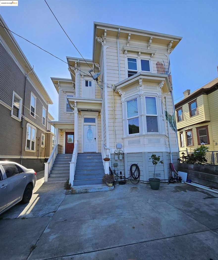 Step into a piece of Oakland’s rich architectural history with this rare and elegant Victorian fourplex, nestled in the vibrant and evolving neighborhood of West Oakland, this stately property exudes timeless charm and character while offering a strong investment opportunity and potential for owner occupancy.  Classic Victorian detailing with ornate woodwork, tall bay windows, original moldings, and soaring ceilings. Each unit boasts its own unique layout, reflecting the craftsmanship of a bygone era. 4 Spacious Units: Comprising of 1- and 3-bedrooms, each with separate entrances, high ceilings, natural light, and vintage charm. hardwood flooring, Fully remodeled in 2010: Key upgrades include electrical, plumbing, Windows and select unit renovations while preserving the home’s historic integrity. Income Potential: partially tenant- occupied. Ideal for investors seeking cash flow or owner-occupiers wanting to live in one unit and rent the others.  Private backyard and a shared garden area offer a peaceful retreat. Situated minutes from Downtown Oakland, BART, and major freeway(I-880, I-580, I-980). Enjoy the cultural richness and community-driven energy, close to uptown night life Unfinished basement, offers future expansion opportunities  easy to show
