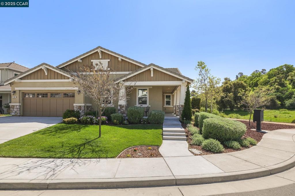 This immaculate home features a fully owned solar system and a built-in outdoor kitchen, set at the end of a quiet cul-de-sac with scenic views of the West Morgan Hill foothills. The highly desirable single-story floor plan offers an open-concept great room and a gourmet kitchen with SS appliances, double ovens, an oversized granite island with eat-in seating, lots of built-in cabinetry, plus a walk-in pantry. The formal dining room provides the perfect setting for entertaining. The spacious primary suite includes an oversized soaking tub, dual vanities, and a walk-in closet. Additional upgrades include built-in ceiling speakers and upgraded tile flooring throughout. Outdoor living is easy to enjoy with a landscaped backyard, built-in BBQ, raised planter beds, a manicured lawn, and patio furniture included. A laundry room with utility sink and upgraded cabinetry enhances functionality, while built-in bench seating and storage in a room just inside the garage provide organized, practical space. Conveniently located near trails and parks, in the sought-after Stonebridge community, and within a short commute to San Jose or the Silicon Valley.