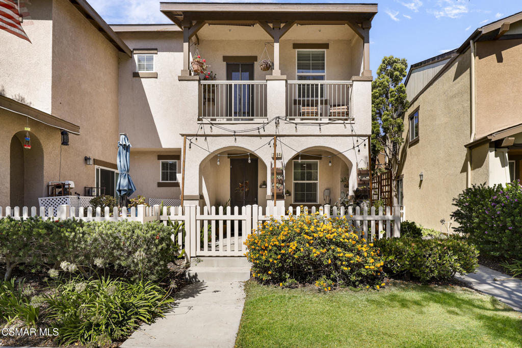 Welcome to this beautiful two-level townhome located in the highly coveted Riverpark community! Built in 2010 and offering 1,587 sq ft of comfortable living space, this 3-bedroom, 2.5-bath home perfectly blends convenience, style, and functionality.Enter through a private, fenced front courtyard into a spacious, open-concept first floor featuring a family room, dining area, and kitchen. All with easy-care tile flooring. An indoor laundry area and ceiling fans throughout provide added comfort and practicality.Upstairs, unwind in the sizable primary suite complete with a private balcony, walk-in closet, and en-suite bathroom featuring dual vanity sinks. Two additional bedrooms and a full bathroom complete the second floor, which showcases beautiful wood flooring throughout.Additional highlights include an attached 2-car garage with built-in storage cabinets.Enjoy all that Riverpark has to offer, including scenic walkways, bike trails, parks, fountains, and picnic areas. Located just minutes from The Collection, featuring popular shops, restaurants, a movie theater, Whole Foods, Target, local schools and more. With easy access to the 101 freeway, and 5 miles from the beach, this is the ideal place to call home!