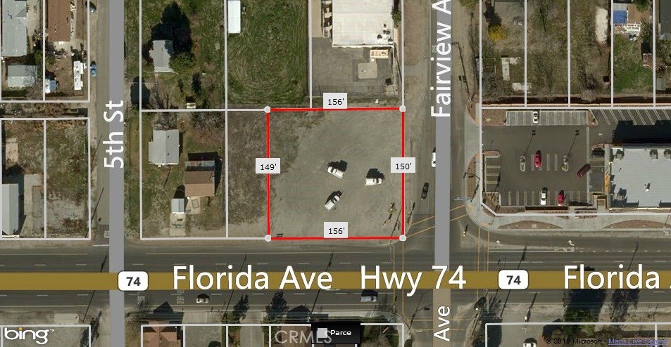 SIGNALIZED CORNER, NWC E Florida Ave and Fairview, Hemet (Valle Vista), 2 parcels .17ac and .53ac totaling approx. 30,492sf. includes APN's 549-145-018 and 019 Zoned CPS on busy HWY 74, all utilities available. Over 200ft of frontage! First time on market in over 50 years.