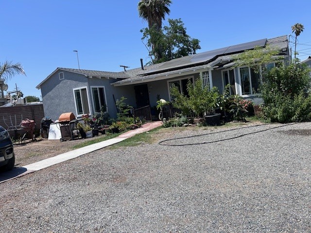 Welcome to this 2, 1-bathroom home located in the heart of Perris, conveniently close to downtown. Ideal for a retired couple or first-time buyers, this property features a new roof, air conditioning, and solar panels (subject to approval by the solar company to assume the solar payments). The garage has been converted into an additional, and the spacious lot offers potential for business use or residential purposes. Come see it—you'll love it!