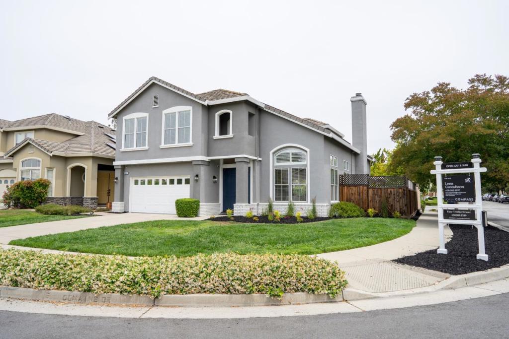 Ideally perched on a corner lot in the highly sought after Almaden Winery Neighborhood, this bright, inviting executive home has been updated w/ sophisticated touches throughout! Boasting over 2,000 square feet of living space, you are welcomed by soaring ceilings & a spectacular living room perfect for gatherings. The sparkling gourmet kitchen is highlighted by new gorgeous quartz countertops & is adjacent to the family room w/ a gas fireplace & dining area. 4 spacious bedrooms upstairs including a luxurious primary suite w/ walk-in closet, large master bathroom w/ dual sink, shower & soaking tub. The freshly landscaped spacious backyard is perfect for a barbeque or relaxing w/ your morning coffee. Fully owned solar & EV charging in garage. Just steps away from Almaden Winery Park w/ two play areas, community center & rose garden. Top rated schools w/ choice of Leigh & Branham High School. Close to parks, restaurants & shopping. Do not miss this rare find in a coveted neighborhood!