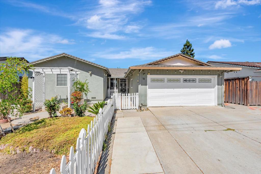 Welcome to this charming single-story home in the heart of San Jose! Offering 5 bedrooms and 3 full bathrooms (including a 4/2 main house plus an additional 1/1), this residence provides space and flexibility for the whole family. The additional 1 bed/1 bath has the potential to be divided into a private rental unit for extra income or extended family living. Inside, youll enjoy vaulted ceilings, hardwood floors, recessed lighting, and a cozy fireplace in the bright living area. The modern kitchen features quartz countertops, gas cooktop, hood over range, microwave, electric oven, and refrigerator. With central AC, forced-air heating, and a prime location in the Oak Grove Elementary School District, this home truly combines comfort, convenience, and opportunity.