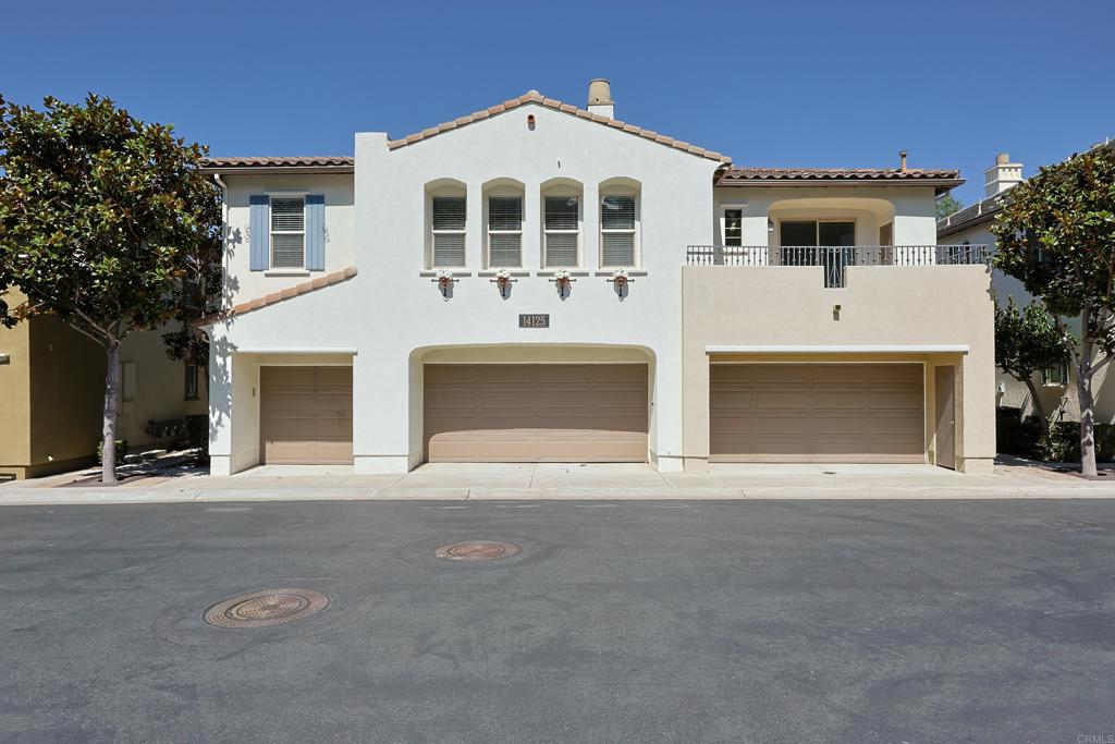 Charming 2 bedroom 2 bath condo with attached garage, nestled in the heart of Cypress Greens within the desirable Carmel Mountain Ranch community. New paint throughout! This inviting condo is an upper corner unit, offering privacy, great natural light, and hillside views. Spacious open concept layout featuring combined living & dining area enhanced by recessed lighting, wood style flooring, and a cozy fireplace. Private balcony accessible from the living room—perfect for morning coffee or evening relaxation. Gourmet kitchen with breakfast bar, stainless steel appliances, and a gas stove. Master suite includes a walk-in closet, en-suite bathroom, double sinks, tile flooring, plus a tub/shower combo. Second bedroom is located on the opposite side of the condo and has a full bathroom across the way. In-unit laundry, and newer central AC system add to the list of upgrades. Situated close to top-rated schools, shopping, dining, theaters, and recreational parks. Easy reach to I-15 freeway, HOV lanes, and Miramar, ideal for quick commutes across North County or downtown. Community pool/spa, playground and lush landscaping—offering a peaceful retreat within your community. Small dogs under 20 lbs. considered.