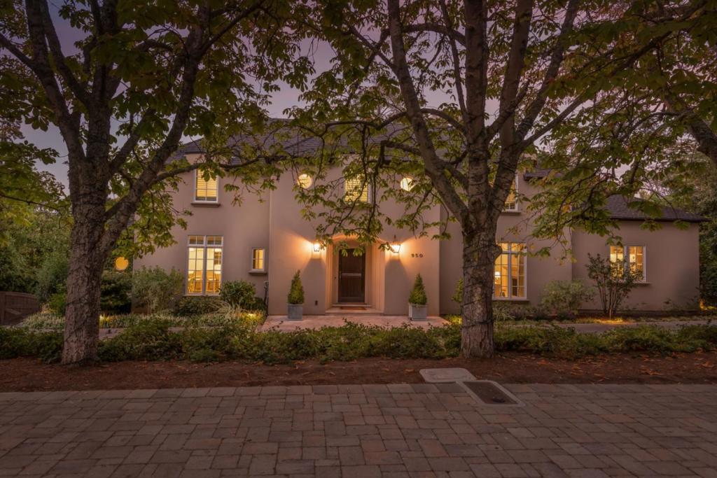Timeless elegance and custom details define this stately French residence on lower Hillsborough's coveted Baileyana Road. Extensively remodeled and expanded in 2016, this stunning home features 4 bedrooms and 4.5 baths providing a flexible floor plan with two primary suites. Exquisite fixtures, wall coverings, and window treatments highlight the sophisticated interiors throughout, including formal living and dining rooms, and a pristine white kitchen with marble countertops, Wolf and Sub-Zero appliances, and built-in banquette seating. The light-filled family room opens to stunning landscaped grounds highlighted by a gourmet outdoor kitchen, dining terrace, and plenty of room to play. Additional amenities include a dedicated office, study/hobby room, Tesla Power Wall, surveillance cameras, and electric vehicle charging outlets. Square footage per Floor Plan Visuals, not County record. Buyer to investigate to their satisfaction. Dining room chandelier excluded.