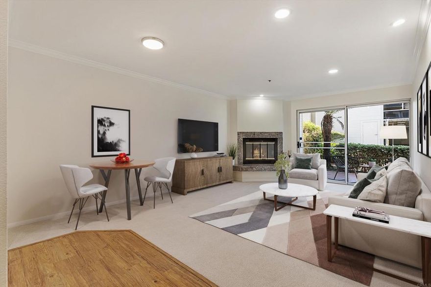 Luxurious independent retirement living at it's best! First floor location with a view towards the courtyard, laundry inside, new flooring, paint, and electrical outlets/switches. Chateau Lake San Marcos is a must see if you're looking for exceptional services, profession/caring staff, beautifully maintained grounds and gourmet meal dining. Monthly HOA fee is for one resident and includes: one meal credit per day, all inclusive transportation, biweekly housekeeping, linen service, water, trash, free scheduled transportation, concierge assistance, onsite exercise classes, fitness center, putting green, and access to all Lake San Marcos Community Association clubs, events and activities. Participate in coordinated activities and the resident controlled homeowners association as you want. Complex is gated and has nighttime security. Other community amenities include: dog park, lap pool/spa (heated year round), large covered patio area for gatherings, library, computers with internet access and fireplace lounge in the entry to the recently remodeled community center. Events are published monthly or you can tune into the Chateau's own cable television station. Come visit CLSM if you're looking for a great place to live, wonderful neighbors, fun activities in a well maintained, beautiful community. Come and see for yourself what Lake San Marcos has to offer - several local restaurants within walking distance, two golf courses and a walking path along the lake.